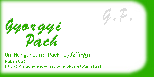 gyorgyi pach business card